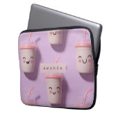 Personalisierte Niedliche Kawaii Pastel Smoothie C Laptopschutzhülle (Vorderseite Links)