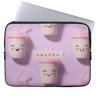 Personalisierte Niedliche Kawaii Pastel Smoothie C Laptopschutzhülle