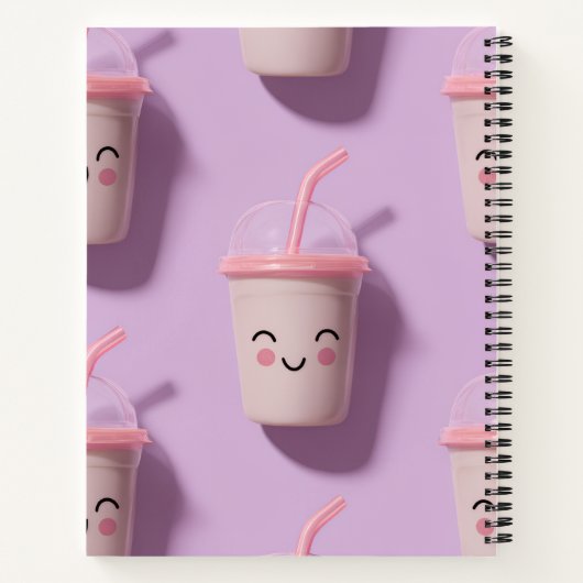 Personalisierte Niedliche Kawaii Pastel Smoothie C Notizblock (Rückseite)