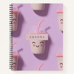Personalisierte Niedliche Kawaii Pastel Smoothie C Notizblock