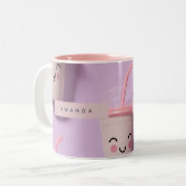Personalisierte Niedliche Kawaii Pastel Smoothie C Zweifarbige Tasse (Vorderseite Links)