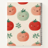 Personalisierte Niedliche Kawaii Pastel Tomato Ges Notizblock (Rückseite)