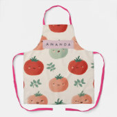 Personalisierte Niedliche Kawaii Pastel Tomato Ges Schürze (Vorderseite)