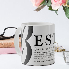 Personalisierte Niedliche Keepake Bestie Definitio Kaffeetasse