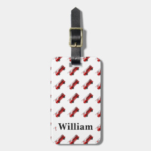 Personalisierte Niedliche Kinder Red Firecar Gepäc Gepäckanhänger