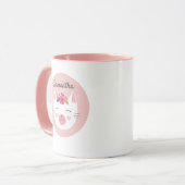Personalisierte Niedliche Kinder Rosa Valentine Ka Tasse (Vorderseite Links)
