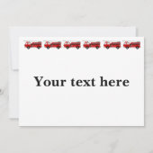 Personalisierte Niedliche Kinder Roter Feuerwehrwa Einladung (Rückseite)