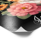 Personalisierte Niedliche Kittenkatze in Blume Sch Fotodruck (Ecke)