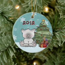 Personalisierte Niedliche Kitty Cat und Weihnachts
