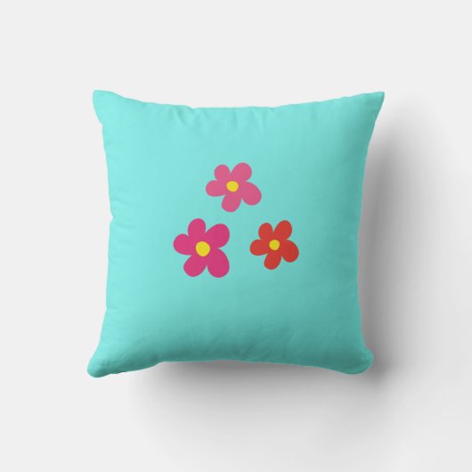 Personalisierte Niedliche kleine Eule Rosa Blume Kissen (Rückseite)