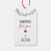 Personalisierte Niedliche Kraft "Handmade for You" Geschenkanhänger (Vorderseite)