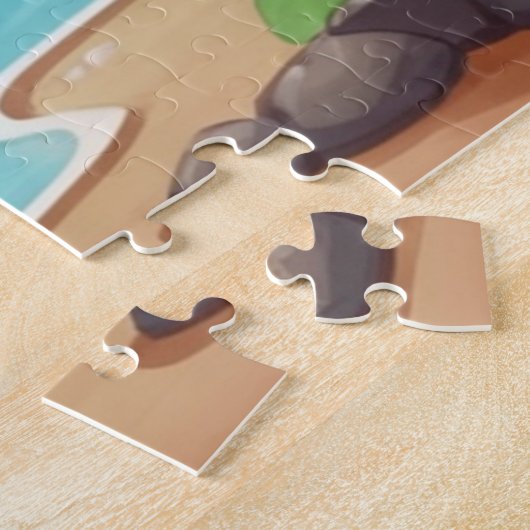 Personalisierte Niedliche Krokodile Kinder Puzzle (Seite)