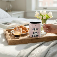 Personalisierte niedliche Kuh-Rosa-Mädchen