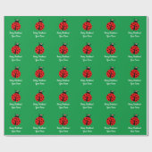 Personalisierte niedliche Ladybird-Kinder Weihnach Geschenkpapier (Flach)