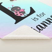 Personalisierte Niedliche Ladybugs Sherpadecke (3/4)