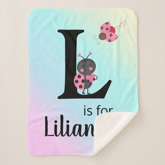 Personalisierte Niedliche Ladybugs Sherpadecke (Vorderseite)