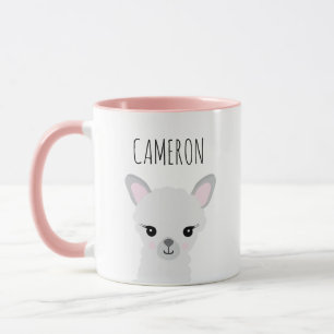 Personalisierte Niedliche Lama-Illustration Tasse