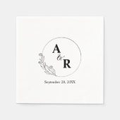 Personalisierte Niedliche Leaf-Hochzeitstile Serviette (Vorderseite)