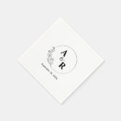 Personalisierte Niedliche Leaf-Hochzeitstile Serviette (Ecke)