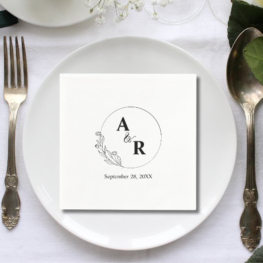 Personalisierte Niedliche Leaf-Hochzeitstile Serviette