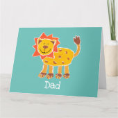 Personalisierte Niedliche Löwentagskarte Karte (Vorderseite)