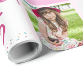 Personalisierte Niedliche Mädchen Maßgeschneiderte Geschenkpapier (Rolleneckpunkt)