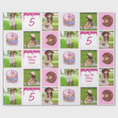 Personalisierte Niedliche Mädchen Maßgeschneiderte Geschenkpapier (Flach)