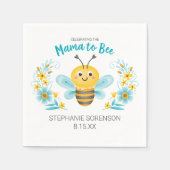Personalisierte Niedliche Mama-Bee-Baby-Dusche Serviette (Vorderseite)