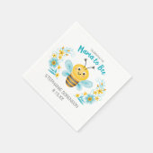 Personalisierte Niedliche Mama-Bee-Baby-Dusche Serviette (Ecke)