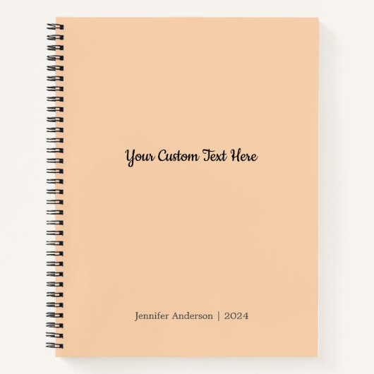 Personalisierte Niedliche Minimal-Pfirsichfarben Notizblock (Vorderseite)