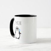 Personalisierte Niedliche moderne Pinguinillustrie Tasse (Vorderseite Links)