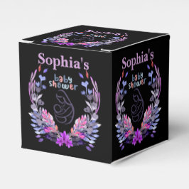 Personalisierte Niedliche Monogram Babydusche Geschenkschachtel