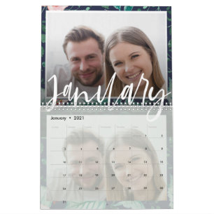 Personalisierte Niedliche Multi-Family-Fotos Jahr Kalender