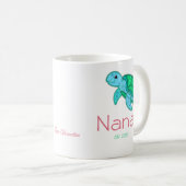 Personalisierte Niedliche Nana Sea Turtle Kaffee T Kaffeetasse (VorderseiteRechts)