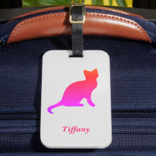 Personalisierte niedliche Omerkatze Gepäckanhänger