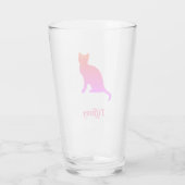 Personalisierte niedliche Omerkatze Glas (Rückseite)