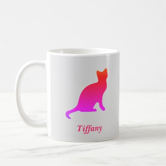 Personalisierte niedliche Omerkatze Kaffeetasse (Links)