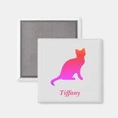 Personalisierte niedliche Omerkatze Magnet (Vorderseite/Rückseite)