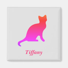 Personalisierte niedliche Omerkatze Magnet