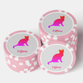 Personalisierte niedliche Omerkatze Pokerchips (Stapel)