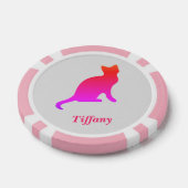 Personalisierte niedliche Omerkatze Pokerchips (Einzeln)