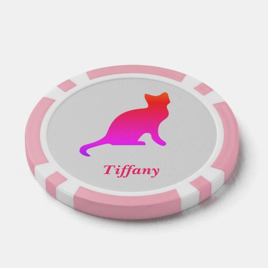 Personalisierte niedliche Omerkatze Pokerchips (Einzeln)
