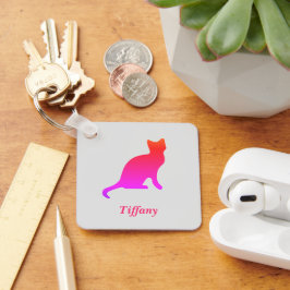 Personalisierte niedliche Omerkatze Schlüsselanhänger
