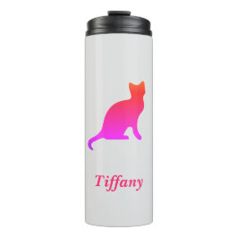 Personalisierte niedliche Omerkatze Thermosbecher