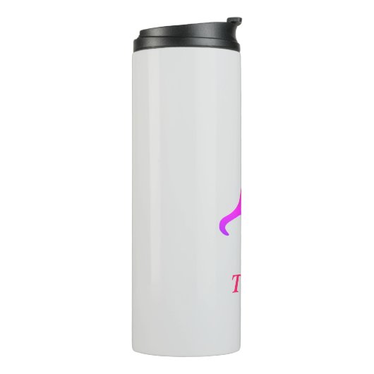 Personalisierte niedliche Omerkatze Thermosbecher (Nach links gedreht)