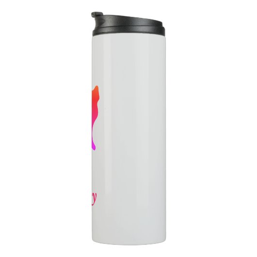 Personalisierte niedliche Omerkatze Thermosbecher (Nach rechts gedreht)