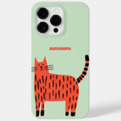 Personalisierte Niedliche Orange Stripe Cat Case-Mate iPhone Hülle (Rückseite)