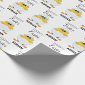 Personalisierte Niedliche Ostereier & Kick Happy O Geschenkpapier (Ecke)