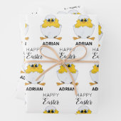 Personalisierte Niedliche Ostereier & Kick Happy O Geschenkpapier Set (Beispiel)
