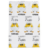 Personalisierte Niedliche Ostereier & Kick Happy O Mittlere Geschenktüte (Vorderseite)
